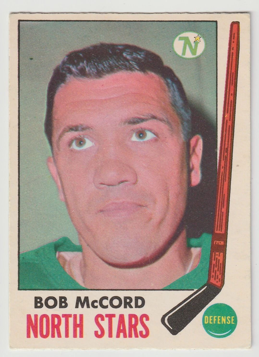 1969/70 OPC Bob McCord Card #123 Minnesota North Stars