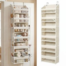 1 PCS Ivory 6 Tier Over The Door Hanging Closet Organizer 12 Mesh Pocket