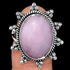 Natural Pink Opal Australia 925 Sterling Silver Ring Size 7  Wholesale USA