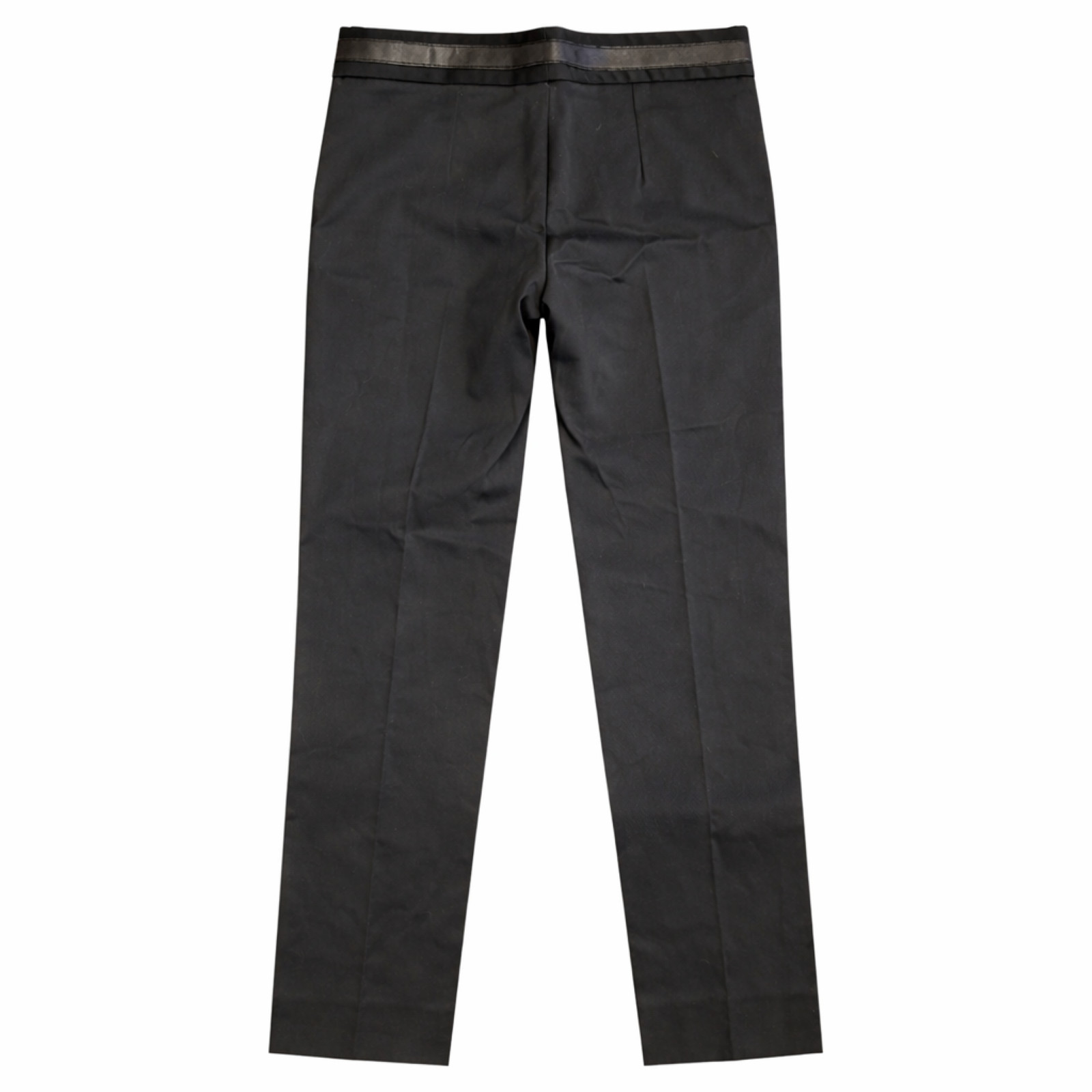 NWT GUCCI 2-US 38-IT Black Nylon Cotton Skinny Leather Belt & Trim Slim Pants thumbnail 9