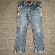 Ariat FR Jeans Mens 33x30 Blue M4 Low Rise Boot WorkWear Denim CAT2 HRC2