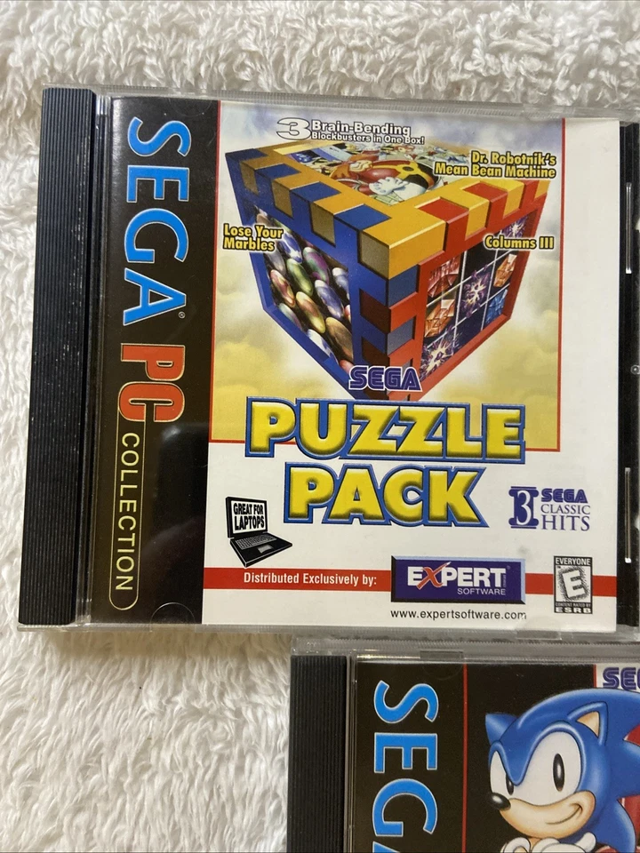 Sega PC Collection Sonic R Sonic & Knuckles Sega Puzzle Pack CD ROM Lot Of 3 Vtg - Image 2 of 4