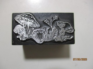 Printing Letterpress Printer Type Block Mushrooms Print Cut