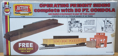 AHM Operating Freight Siding with 50 Ft. Gondola Car Union Pacific HO 1:87