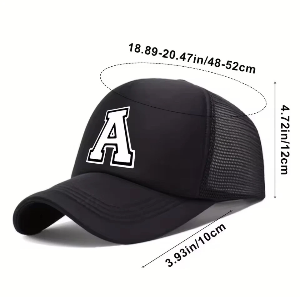 Adjustable Boys Girls Kids Hat Mesh Trucker Hat Personalised Letter Toddler Caps - image 2 of 2