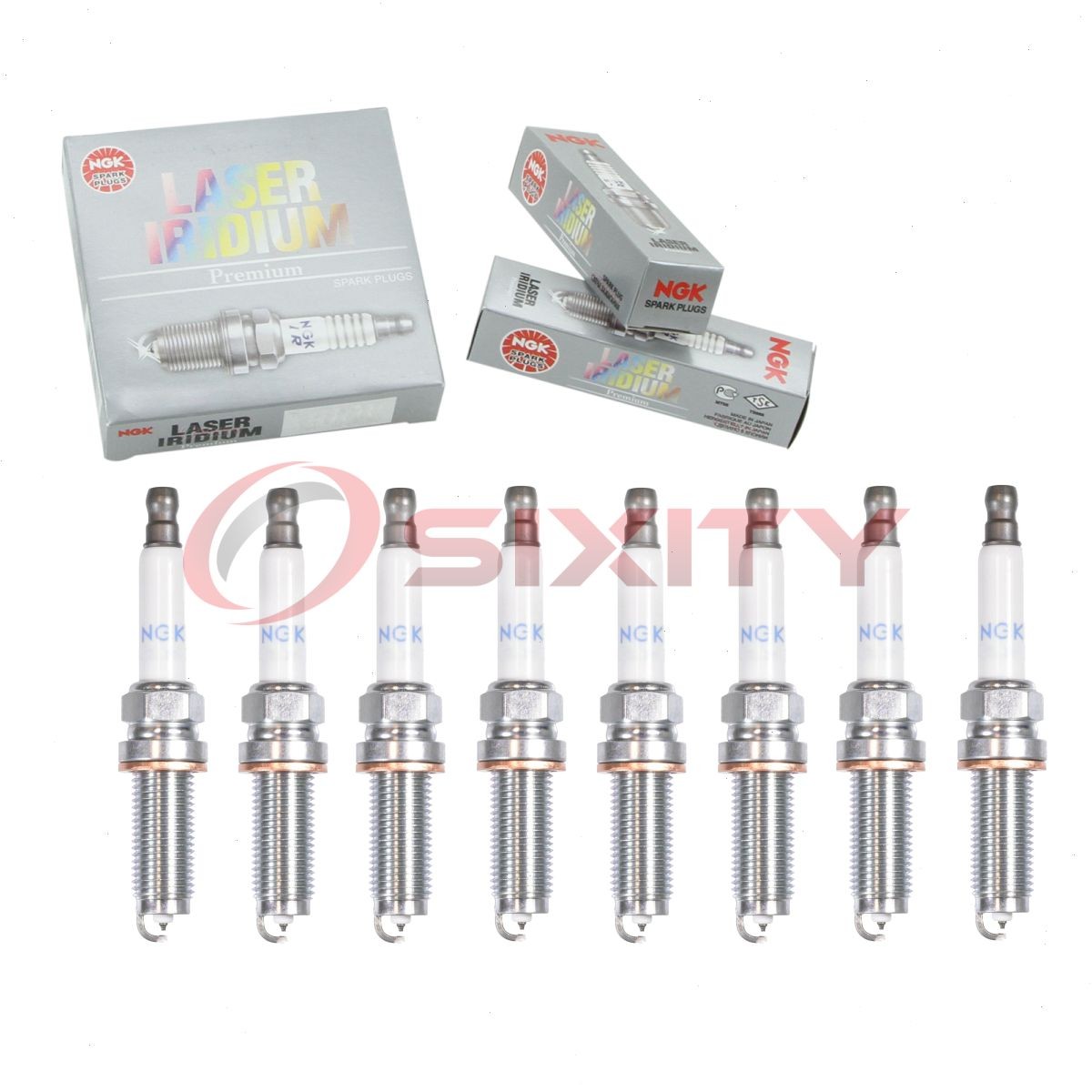 8 pc NGK Laser Iridium Spark Plugs for 2019-2020 Jaguar F-Pace 5.0L V8 nm