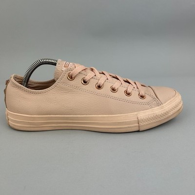Converse Chuck Taylor All Star Rosegold Leder Nieten Low Unisex Sneaker UK8