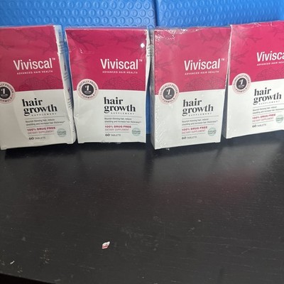 LOT OF 4 Women's Viviscal Advanced Hair Health - 60 Tabs Exp-10/26+