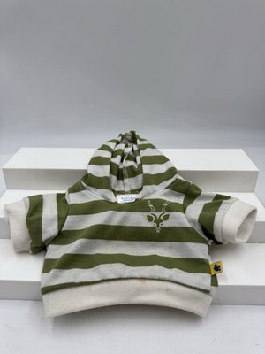 Build A Bear Gazelle Zoo Exclusive Green White Striped Hoodie Shirt RARE!