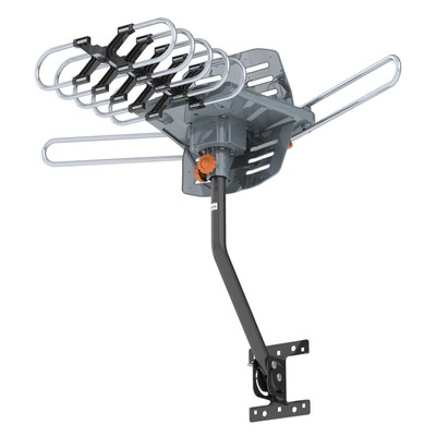 250 Miles Ooutdoor TV Antenna Motorized Amplified HDTV 4K 3D 1080P 36dB UHF VHF