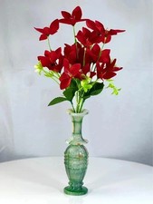 Vaso in onice persiano verde decorativo anni '80