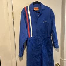 Vintage  Work Wear Coverall W/ Racing Stripe From Chrysler Defense  Engineering