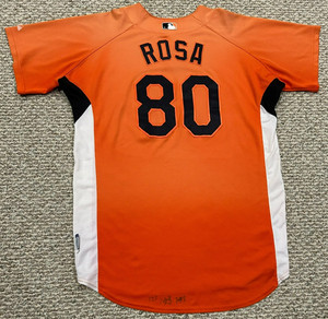ROSA SIZE 46 #80 BALTIMORE ORIOLES GAME USED JERSEY BP OR SPRING TRAINING