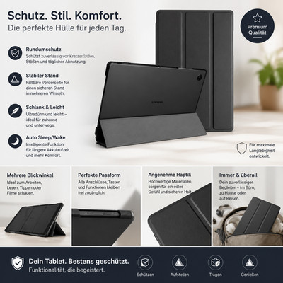 Tablet Case For Samsung Galaxy Tab A8,Tab A9/A9+ S9 FE, S10 lit Smart Cover Flip