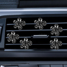 Bling Flower Air Vent Clips, 6 Pcs Cute Daisy Air Fresheners Rhinestone Flower C