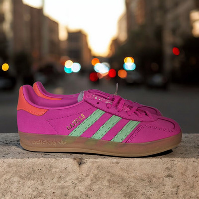 Adidas Damen Sneaker Gazelle Indoor Pink Grün JI2718 viele Größen NEU