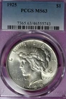 1925 PCGS MS63 PEACE DOLLAR #B52710