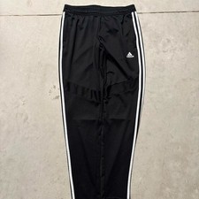 Adidas Pants Boys Track Black Size Medium Jogger Kids Polyester