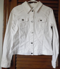 Lee Riders White Jacket With Four Pockets Size Petite Small