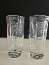 2x Jägermeister Shotgläser Relief 12cm  Stamper - geeicht, TOP