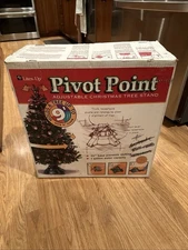 Pivot Point Adjustable Live Christmas Tree Stand-Holds 9ft Tree-1 Gal Water Bowl