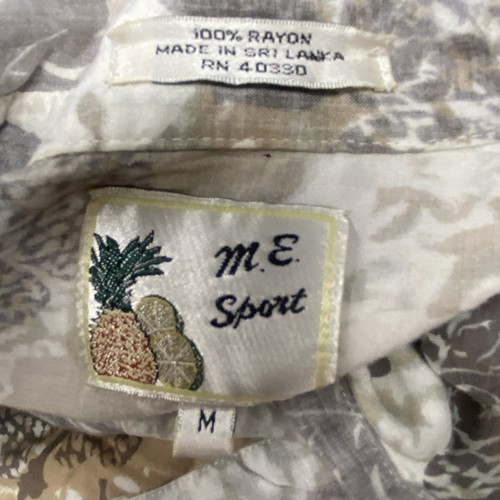 M.E. Sport dünnes Hawaiihemd Holzknöpfe Viskose 90’er Made Sri Lanka Medium - Bild 11 von 11