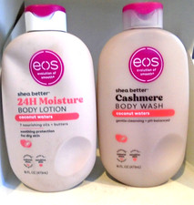 eos Shea Better LOTION  Body WASH, Coconut Waters, for Dryness 16oz SET