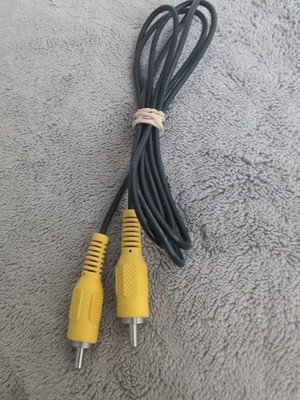 2 YELLOW PLUGS RCA YELLOW COMPOSITE AV AUDIO VIDEO COMPONENT   #V34