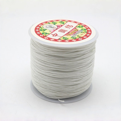 110 Yards White String Nylon Chinese Knotting Cord Jewelry Beading String 0.8mm