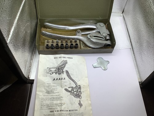 Vintage LUSTRE LINE 8500 Power Puncher Punch & Die Set Complete
