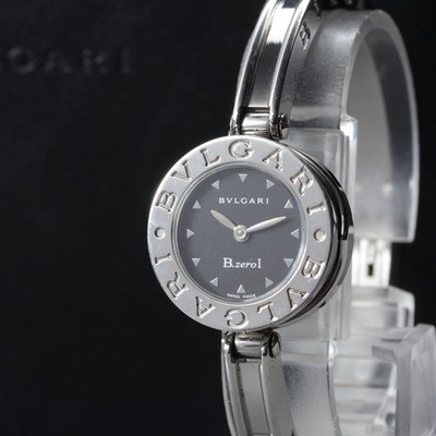 Boxed BVLGARI B.zero1 BZ22S Black Dial 22mm Size Women's Quartz Watch From JAPAN