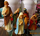 Vtg 60’s 5 pieces  Christmas Nativity Scene Figure ART PLASTICS Hong Kong — photo 6
