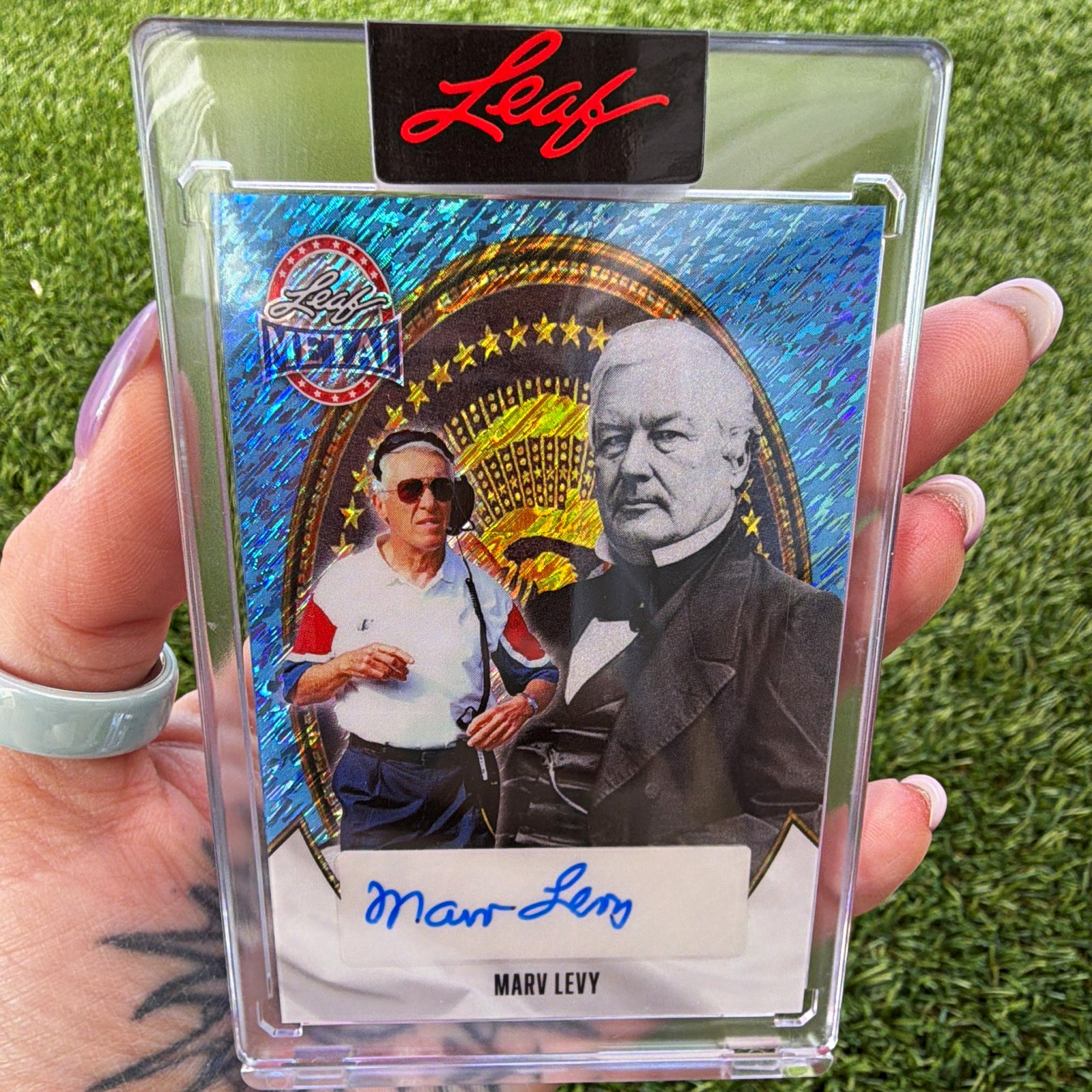 Leaf 2026 Leaf Metal Marv Levy Autographed Card BA-ML1 Serial #/1 1/1