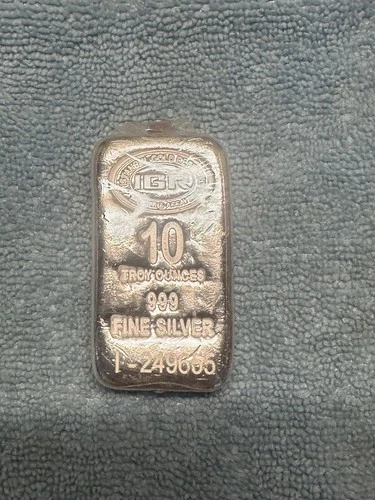 IGR Istanbul Gold Refinery 10 Ounce Silver Bar .999 Fine Silver w/ COA