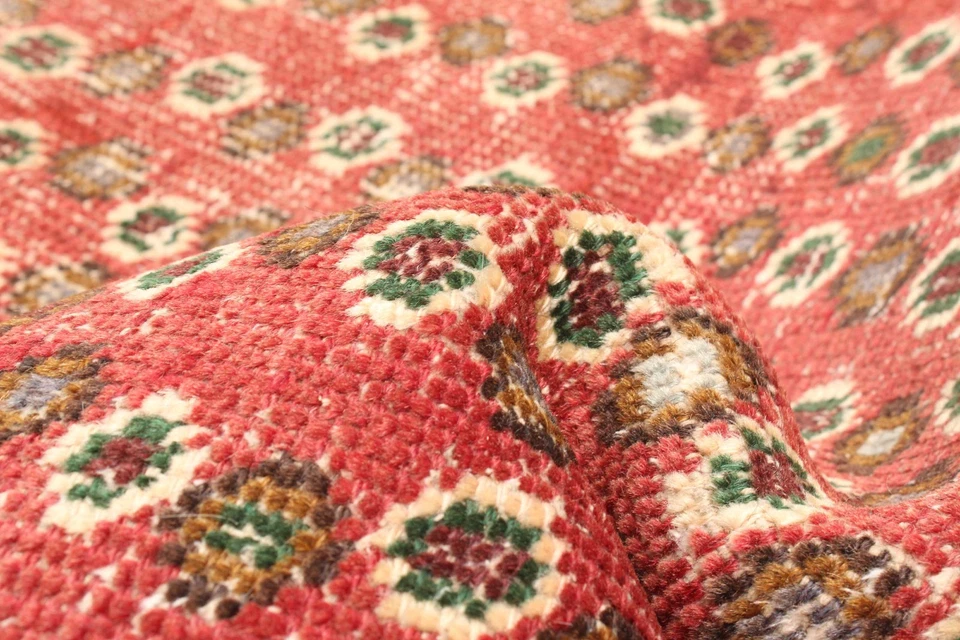 Alfombra oriental tradicional vintage anudada a mano alfombra de lana de 3'1" x 4'9" Foto 3 de 4