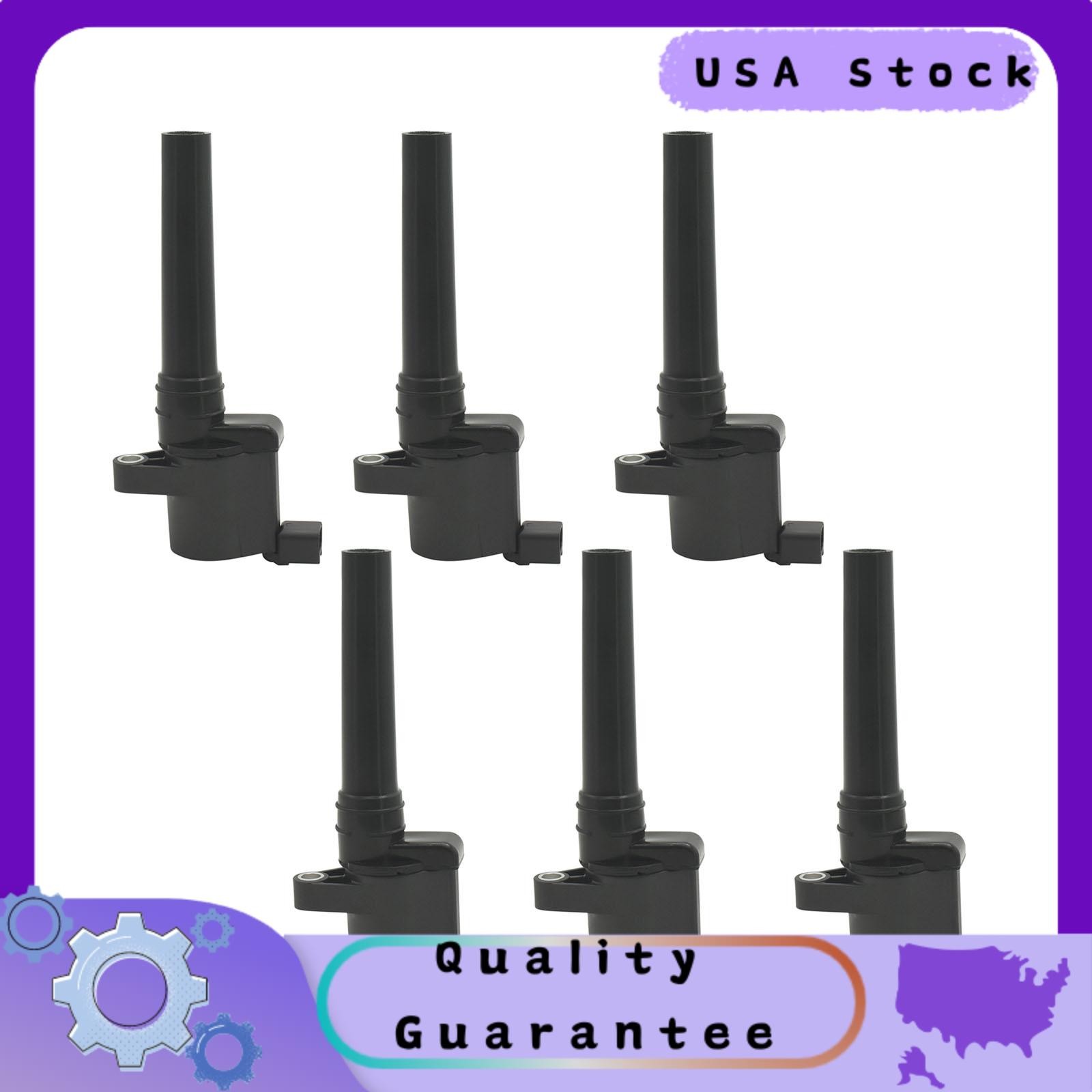 2-Pins 6x Ignition Coil for Aston Martin DB9 Coupe AM3 6.0 V12 4G4E-12A366-AA