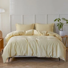 Simple&Opulence French Linen Duvet Cover Set - King Size(104"x 92")- 3 Pieces...