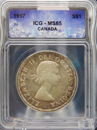 1957 CANADA 1$ ONE DOLLAR ICG MS 65 (BT1027)