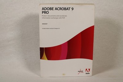Adobe Acrobat 9 Pro for Windows Upgrade Version Boxed Serial number