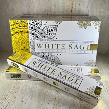 Deepika Masala Incense Sticks Hand Rolled White Sage Fragrance Agarbati Box 180g