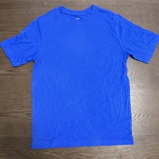 Wonder Nation Boys Blue Basic Crew Neck Short Sleeve T-Shirt Size L 10-12 . T3