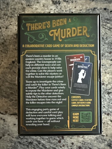 "There's Been A Murder" Pressman Card Game - Picture 3 of 3