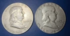 2) Franklin Half Dollar 1952 & 1962-D
