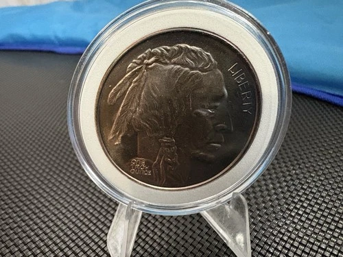 1 oz Buffalo .999 Fine Silver Round – Gem BU+++ – Attractive Toning