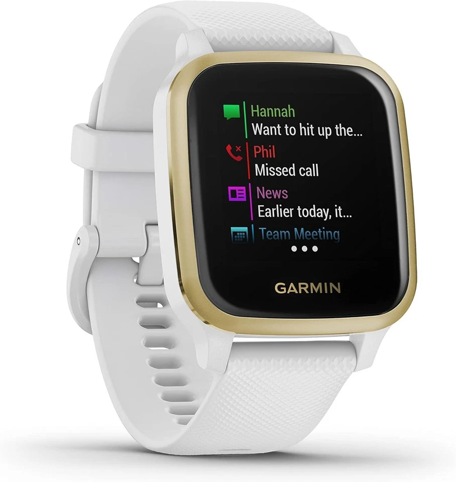 Reloj Inteligente Garmin Venu Sq GPS Blanco Champagne Pantalla Táctil - Excelente Estado Foto 3 de 4