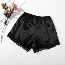 Women Lace Satin Underwear Panties Knicker Shorts Faux Silk Underpants Briefs