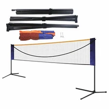 Badminton Net Set 20ft  Portable Tennis Net Pickleball and Volleyball Net +Pole