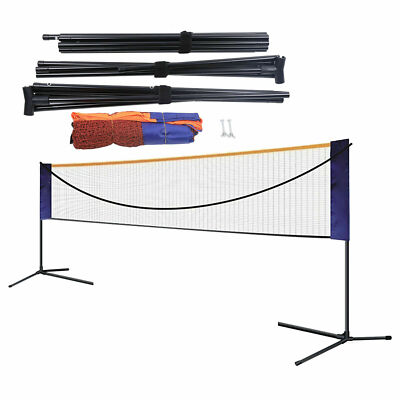 Portable 20ft Badminton Net Indoor Outdoor Volleyball Training Court Sports Tool