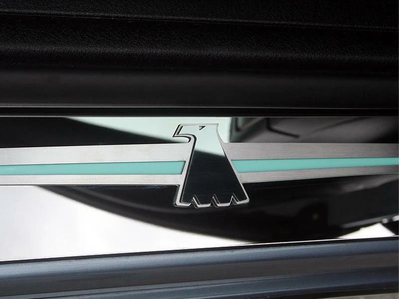 Par de placas de desgaste pulidas del umbral de la puerta con logotipo de T-Bird para Ford Thunderbird 2003-2005 Foto 4 de 4