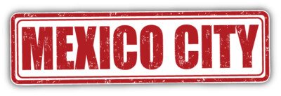 Mexico City Grunge Slogan Travel Stamp Car Bumper Sticker Decal